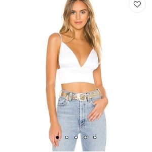 Superdown Gene Satin Top White Revolve